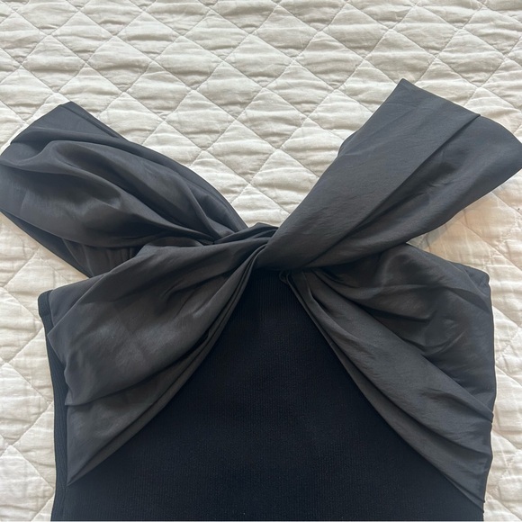 SIMKHAI Celiana Combo Off-The-Shoulder Top in Black - Picture 5 of 13